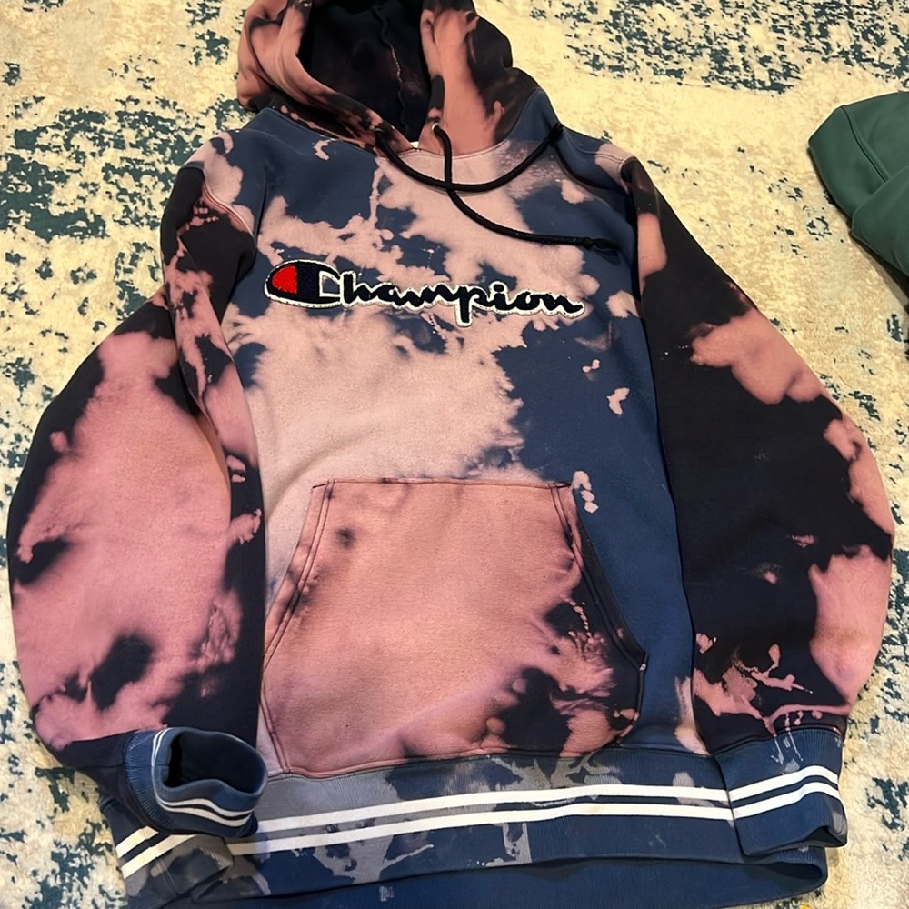 Acid wash Tie Dye champion sweatshirt
